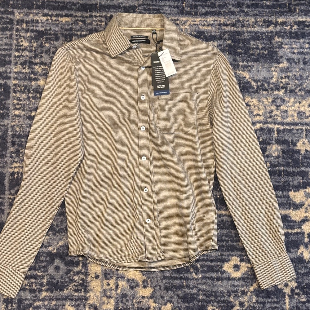 Kenneth Cole Black and White Knit Shirt